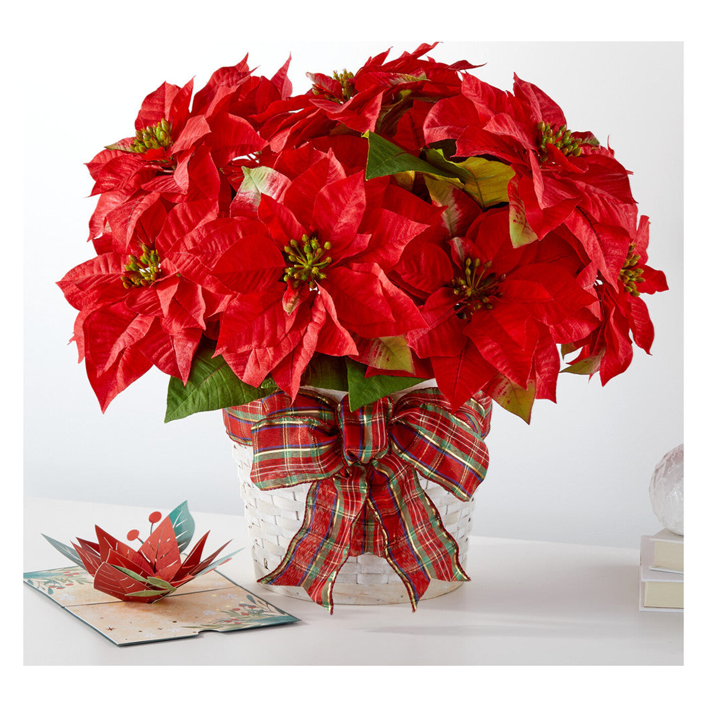 Happiest Holidays Poinsettia and Lovepop Card
