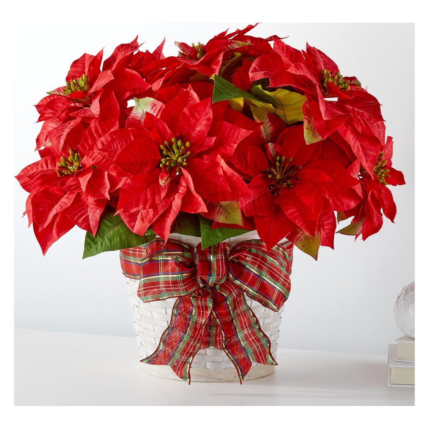 Happiest Holidays Poinsettia flower arrangement from Velvet Rose