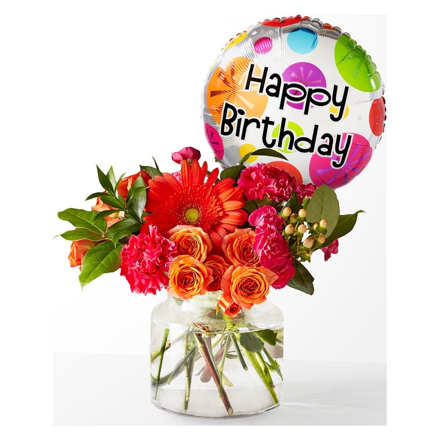 Fiesta Bouquet with Birthday Balloon