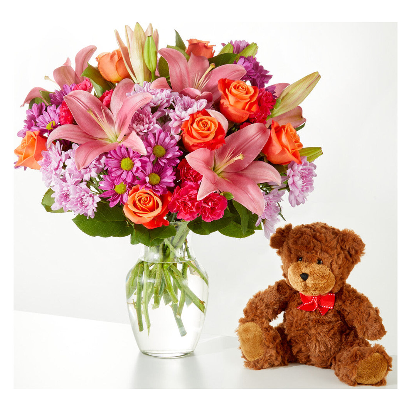 One and Only Bouquet and Bear Bundle