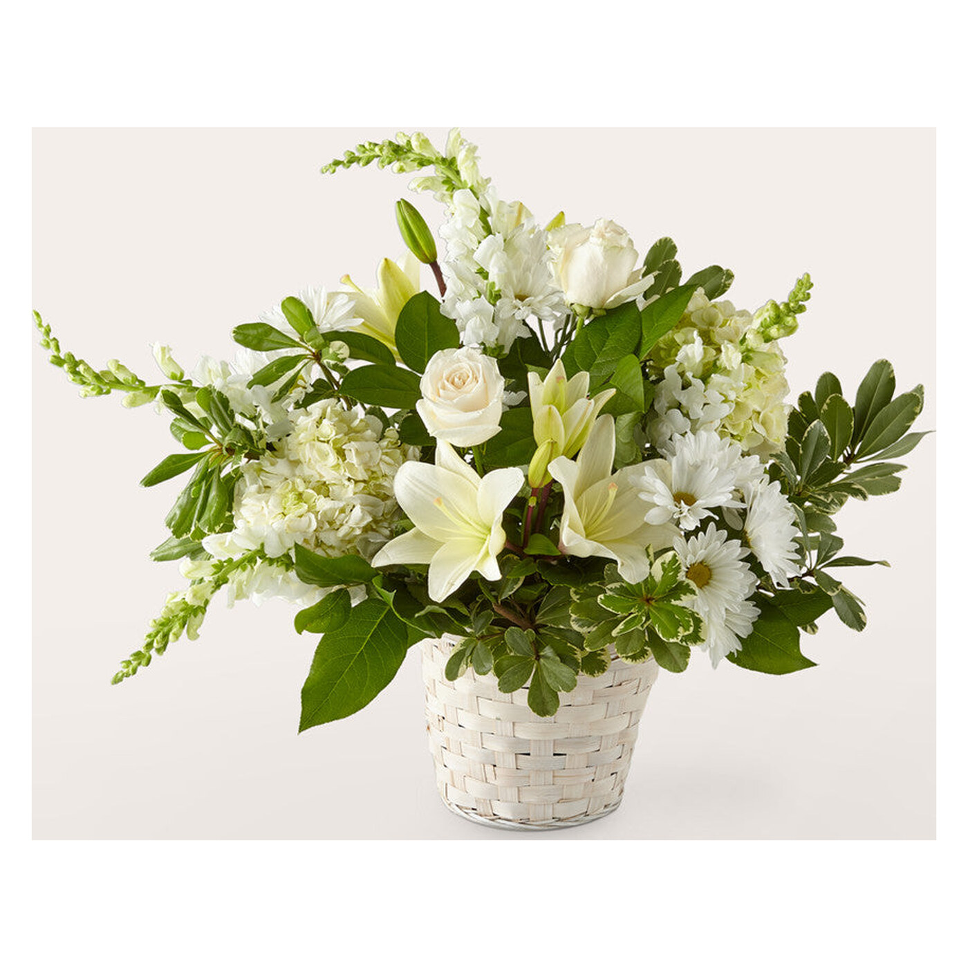 Ivory Elegance Floral Basket