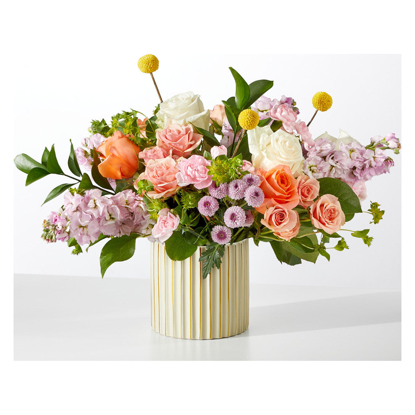 French Market Bouquet with Ivory Vase