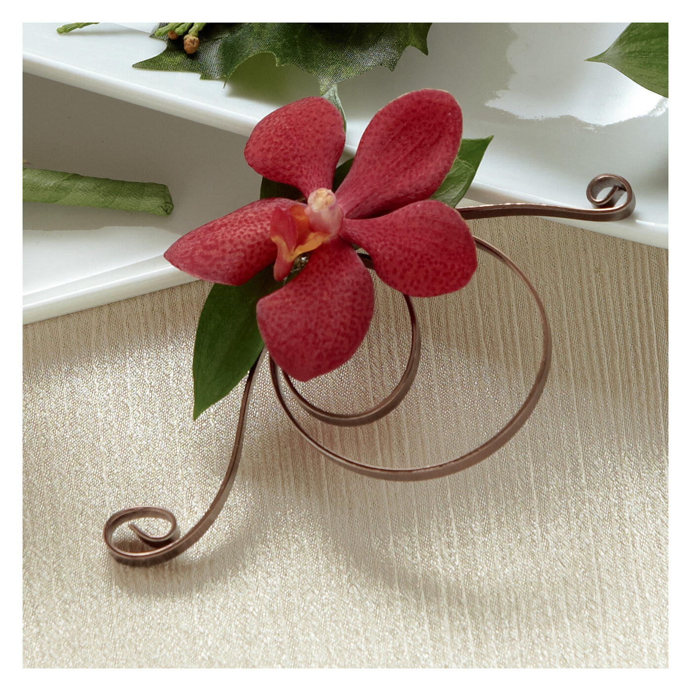 Red Mokara Boutonniere