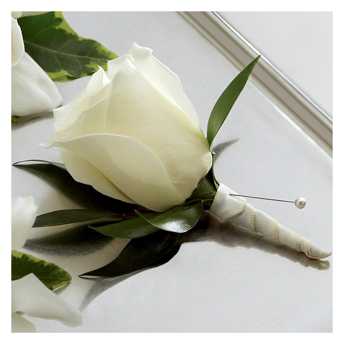 White Rose Boutonniere
