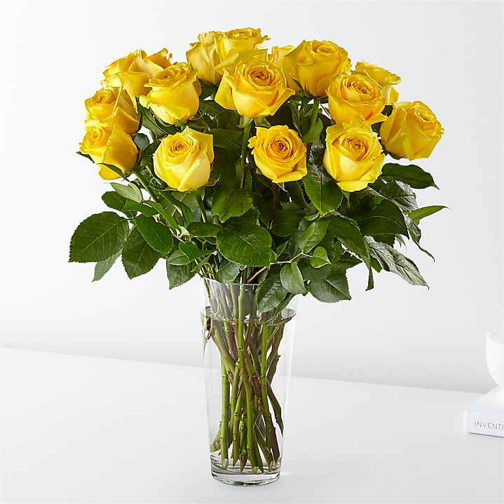 Long Stem Yellow Rose Bouquet