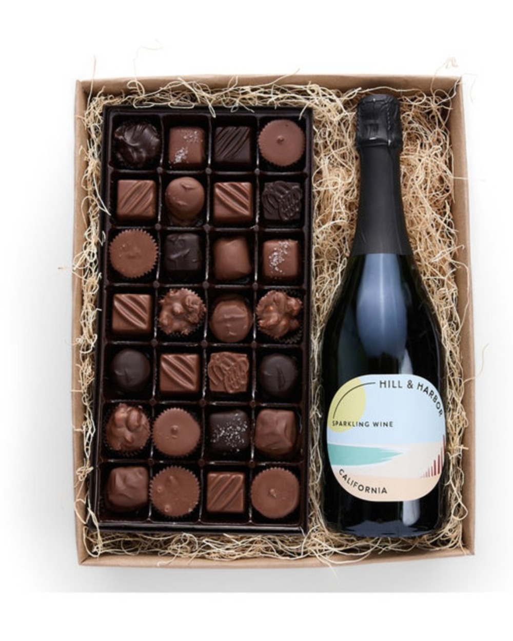 Gourmet Chocolates & Sparkling Wine Gift