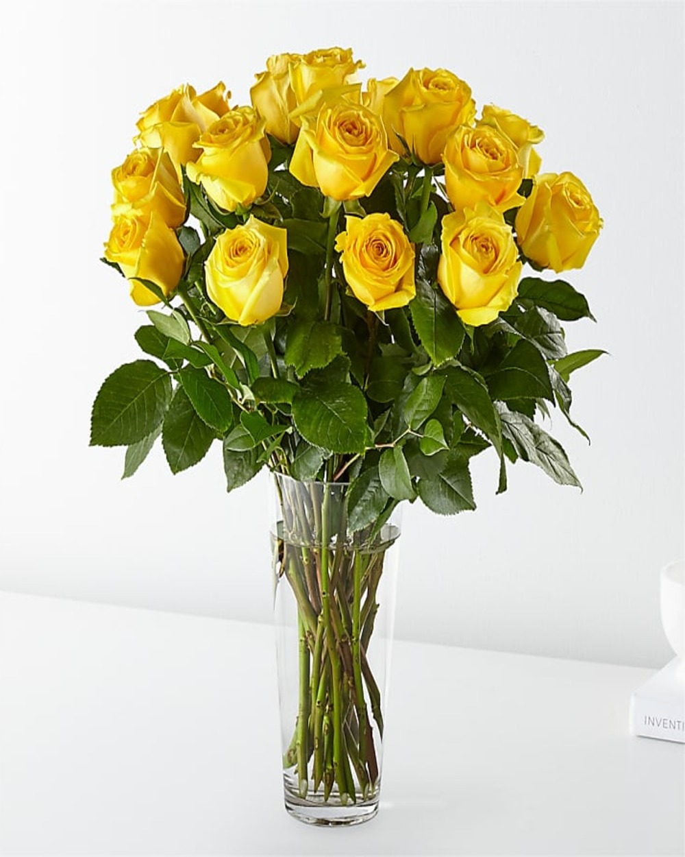 Long Stem Yellow Rose Bouquet - 18 Roses