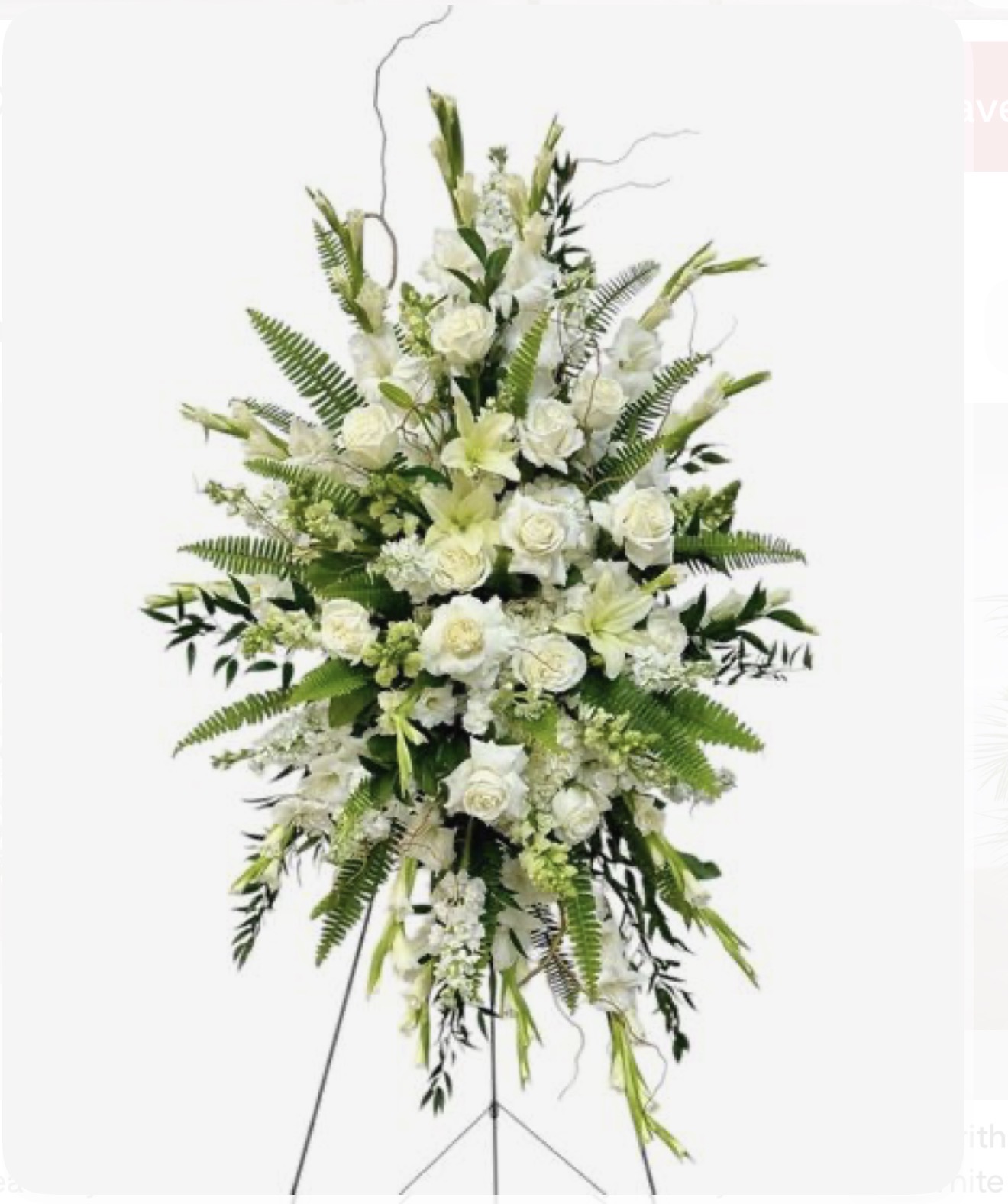 Ivory Grace Standing Spray
